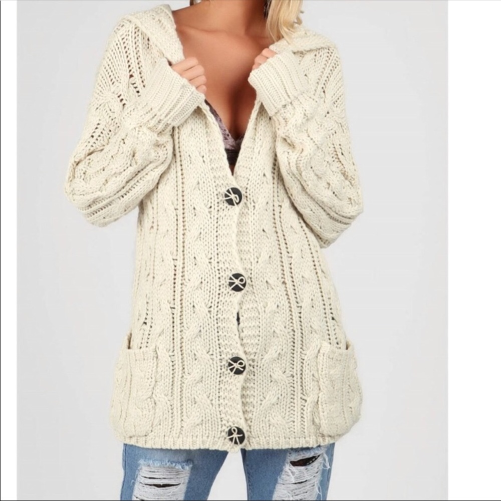 Cream cardigan